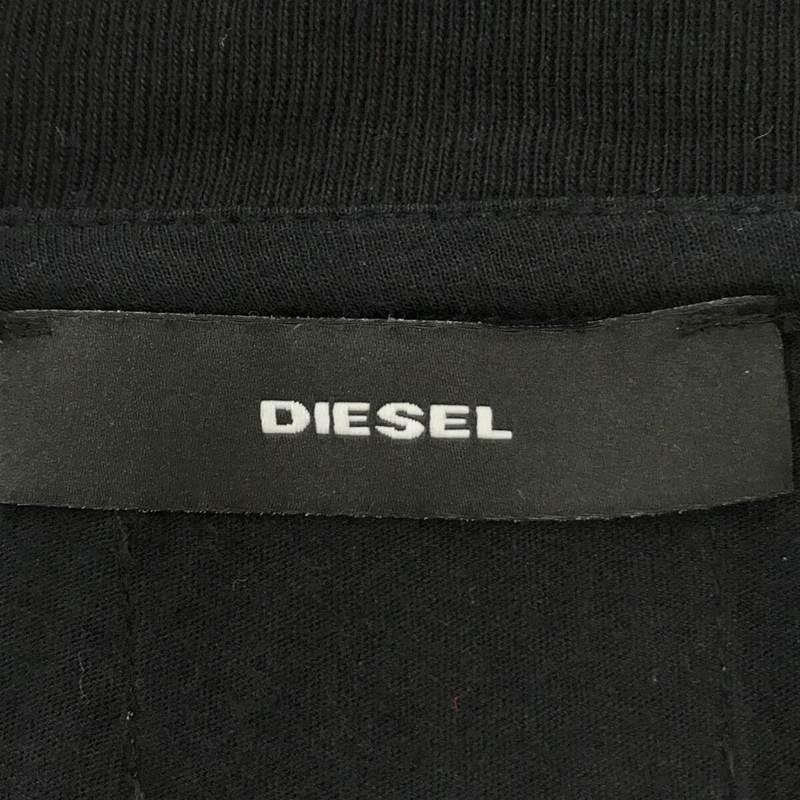 DIESEL / ディーゼル コットン クルーネック ビッグシルエット ドルマン 両面プリント  カットソー