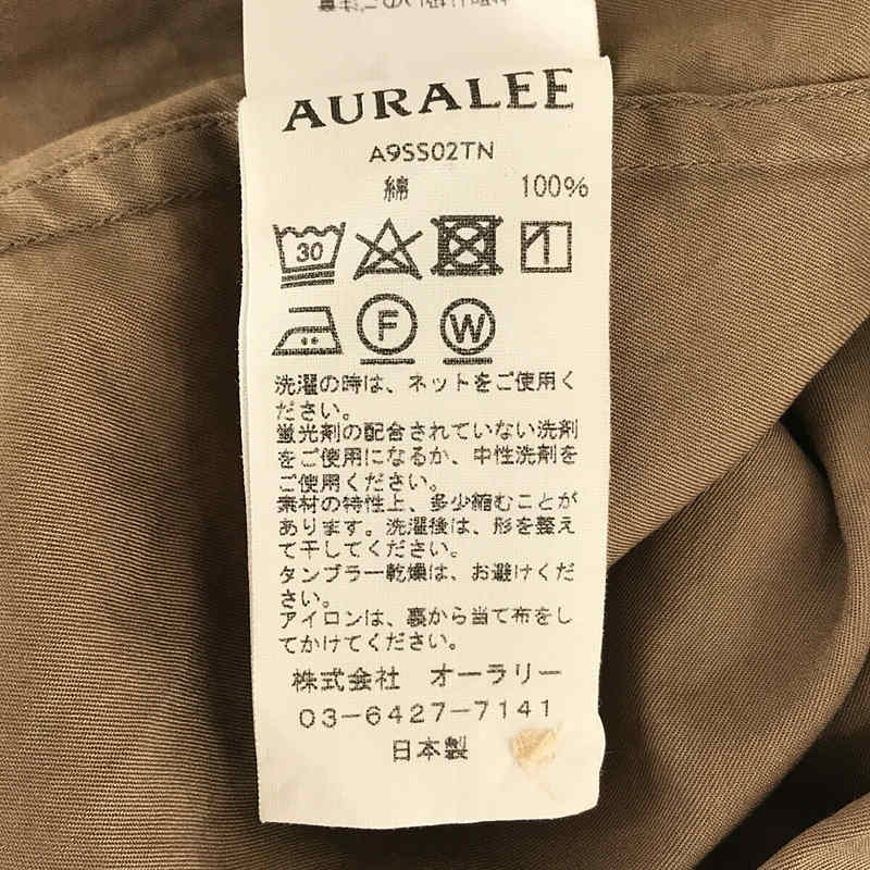 AURALEE / オーラリー WASHED FINX TWILL HALF SLEEVED BIG SHIRTS 半袖ビッグシャツ