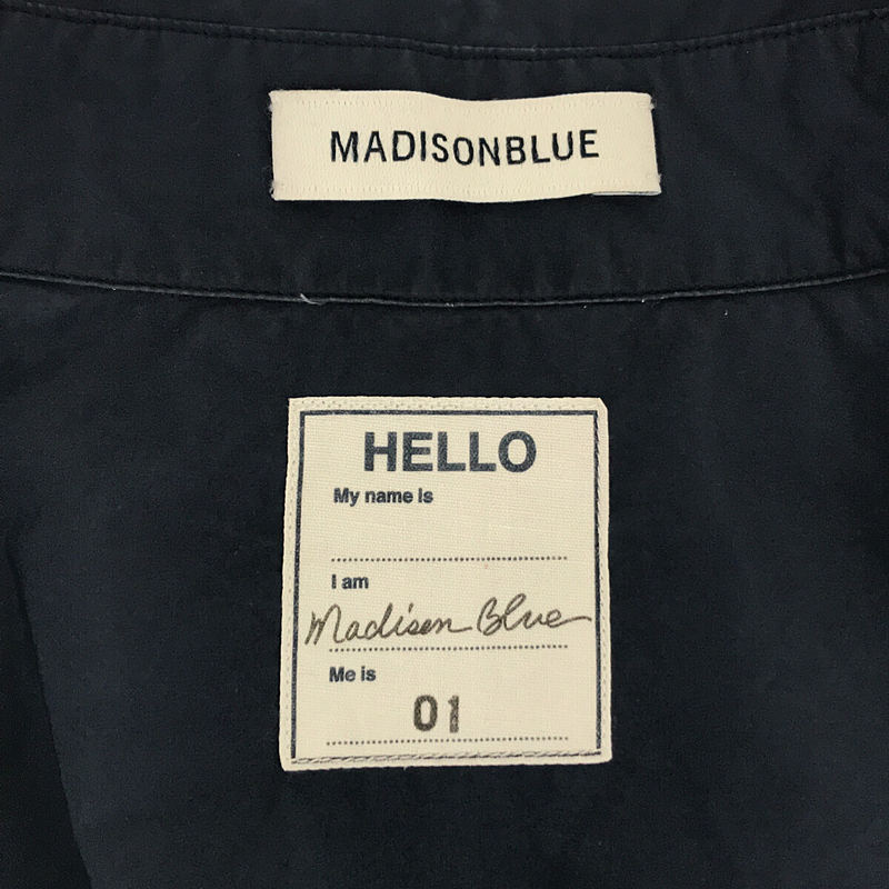 MADISON BLUE / マディソンブルー J BRADLEY SHIRT コットンタイプライター 半袖ワイドシャツ