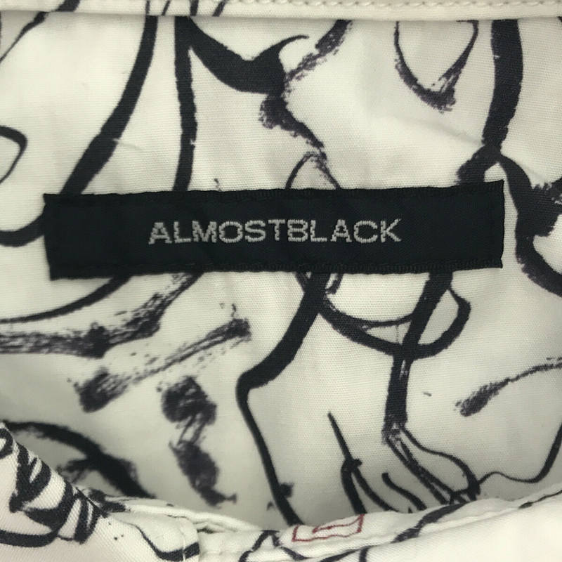 ALMOSTBLACK / オールモストブラック GRAPHIC PRINT SHIRT  和柄 ペイント シャツ