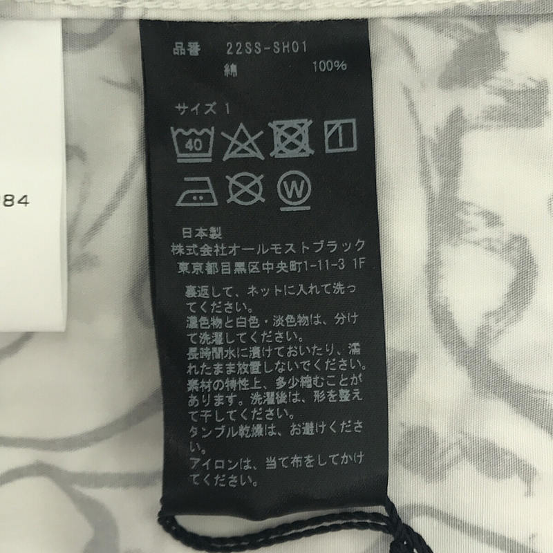 ALMOSTBLACK / オールモストブラック GRAPHIC PRINT SHIRT  和柄 ペイント シャツ