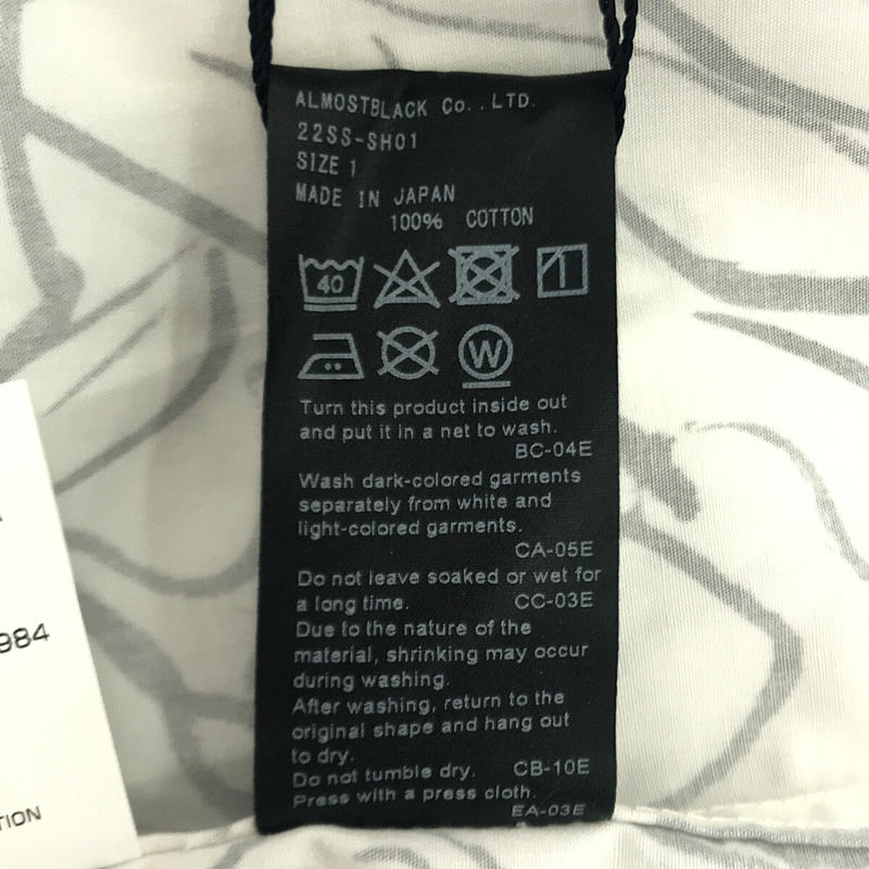 ALMOSTBLACK / オールモストブラック GRAPHIC PRINT SHIRT  和柄 ペイント シャツ