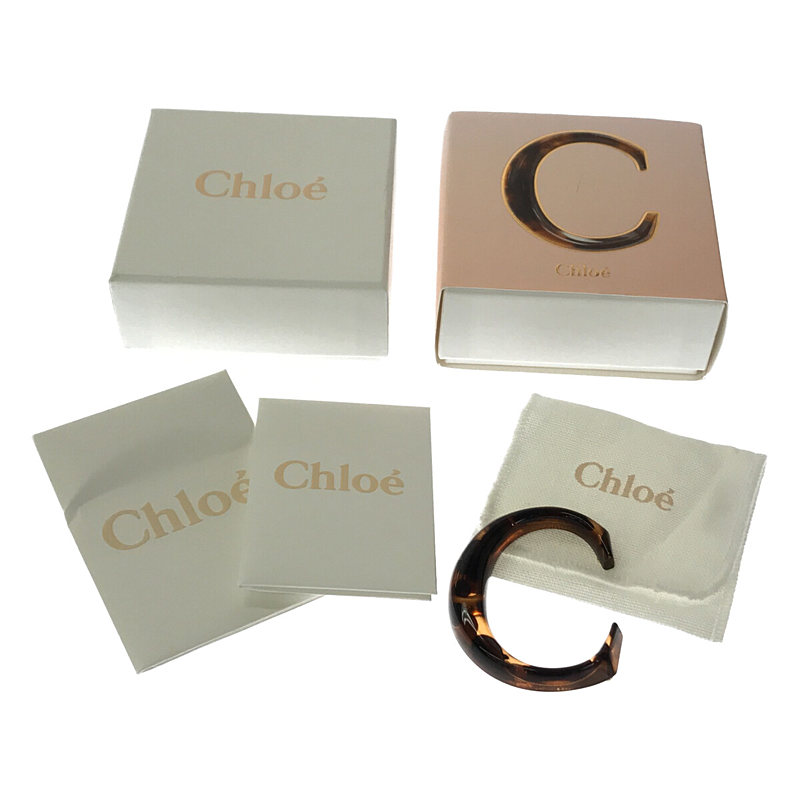 Chloe / クロエ 2way Personalized Chloé C mini square bag クロコダイル レザー 別鼈甲シグネチャーセット 箱・保存袋有
