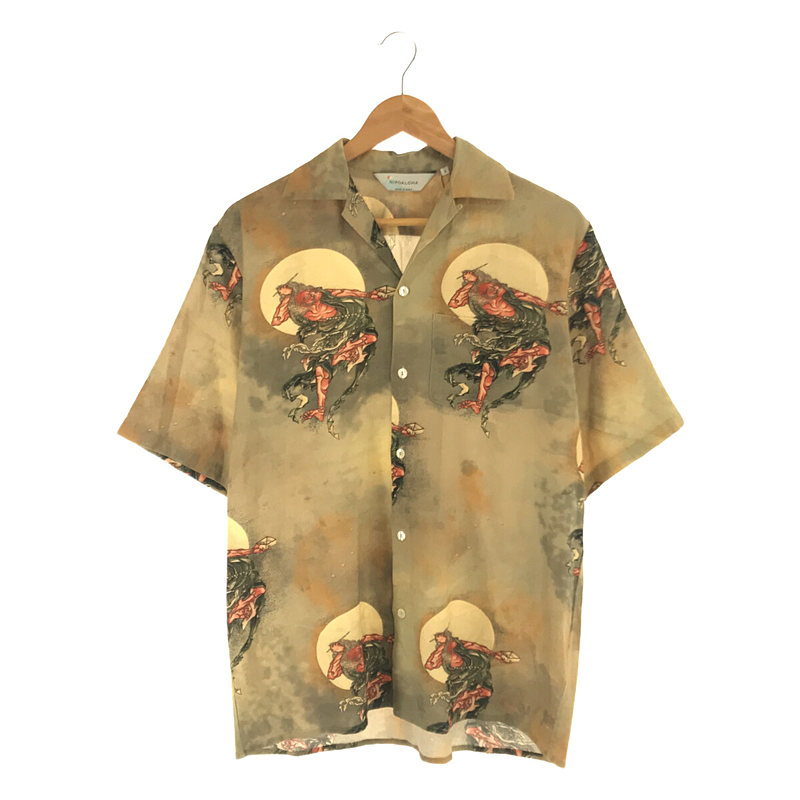 WENCHANG STAR CHART SHORT SLEEVE ALOHA SHIRT 足利 島浪捺染 葛飾北斎 構図 文昌星図 ちりめん 開襟 シャツ