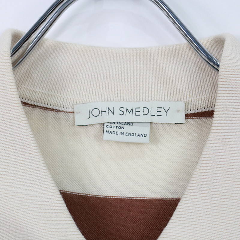 JOHN SMEDLEY / ジョンスメドレー ボーダー ニットポロシャツ