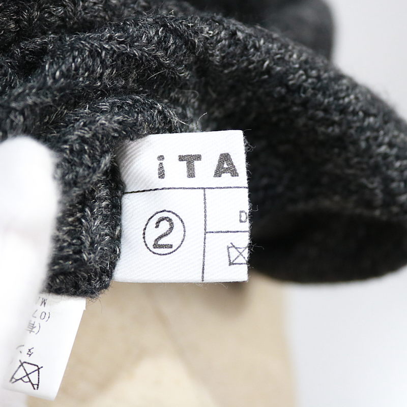 TANG / タング リネン混タートルネックニット