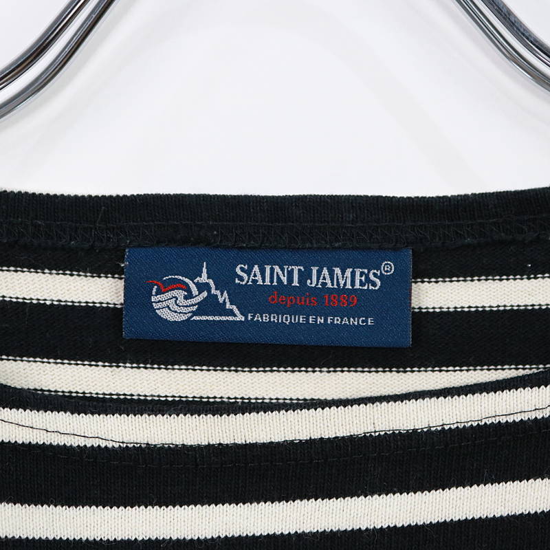 SAINT JAMES / セントジェームス OUESSANT ELBOW PATCH ウエッソンエルボーパッチバスクシャツ