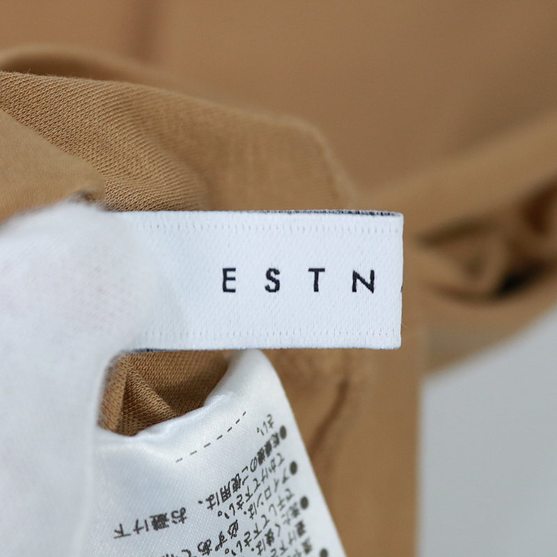 ESTNATION / エストネーション コットンスムースカットソー beige