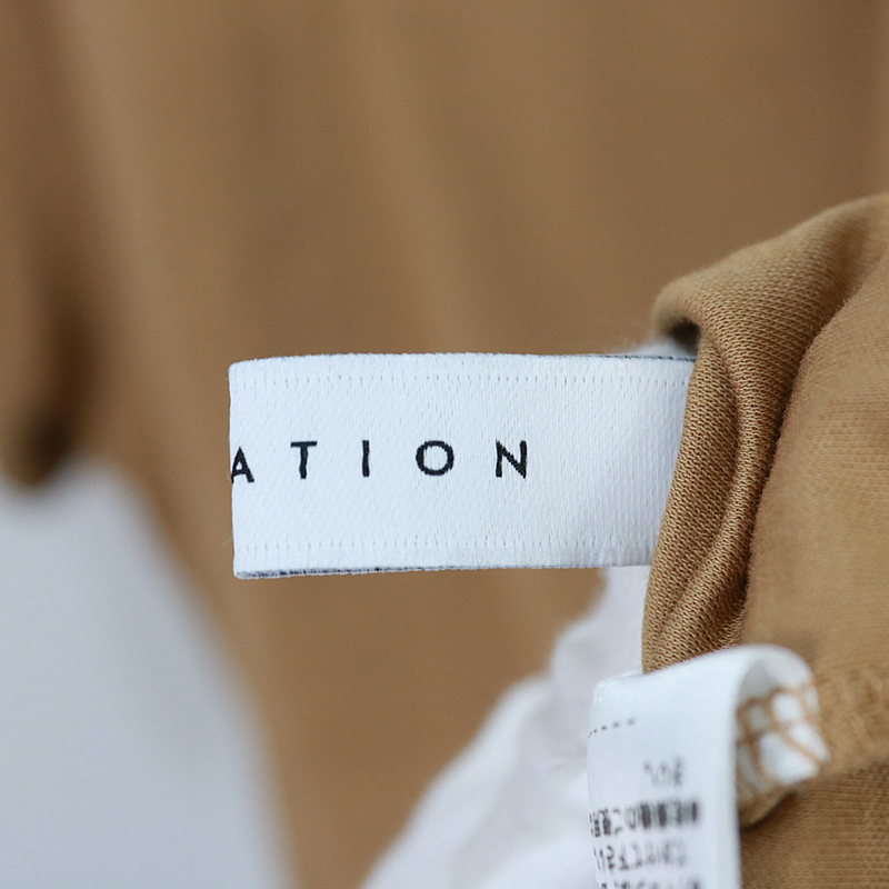 ESTNATION / エストネーション コットンスムースカットソー beige