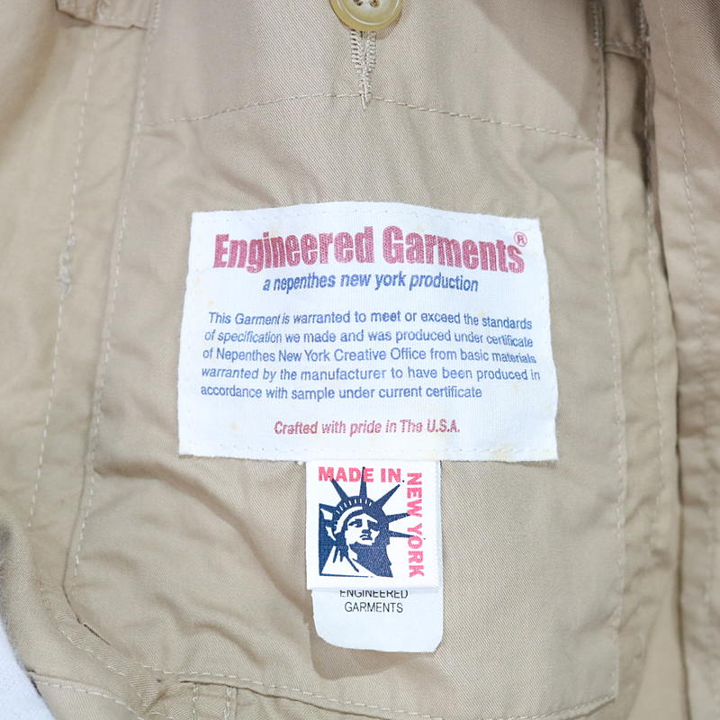 Engineered Garments / エンジニアドガーメンツ コットン3Bテーラードジャケット beige