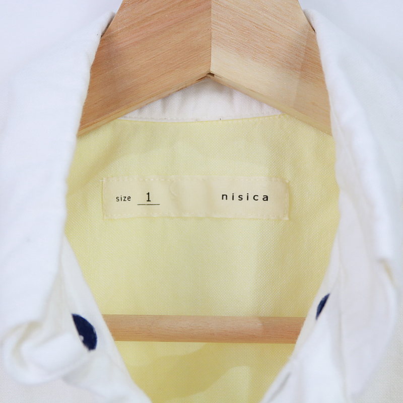 nisica / ニシカ バック切り替えボタンダウン半袖シャツ