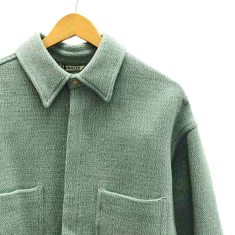 AURALEE / オーラリー SHETLAND WOOL COTTON SHIRTS BLOUSON ウール コットン混 シャツブルゾン