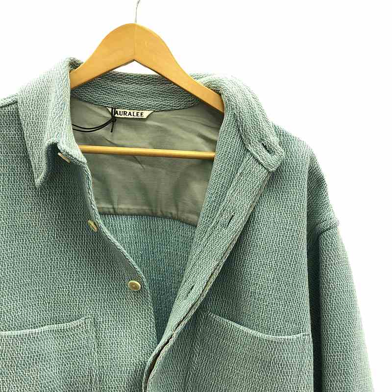AURALEE / オーラリー SHETLAND WOOL COTTON SHIRTS BLOUSON ウール コットン混 シャツブルゾン