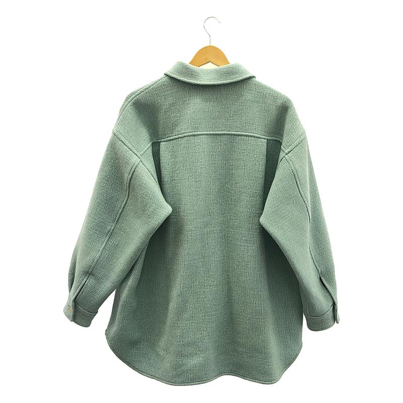AURALEE / オーラリー SHETLAND WOOL COTTON SHIRTS BLOUSON ウール コットン混 シャツブルゾン