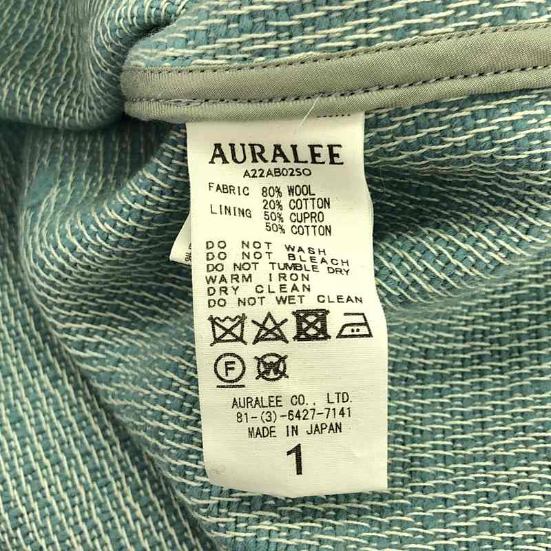 AURALEE / オーラリー SHETLAND WOOL COTTON SHIRTS BLOUSON ウール コットン混 シャツブルゾン