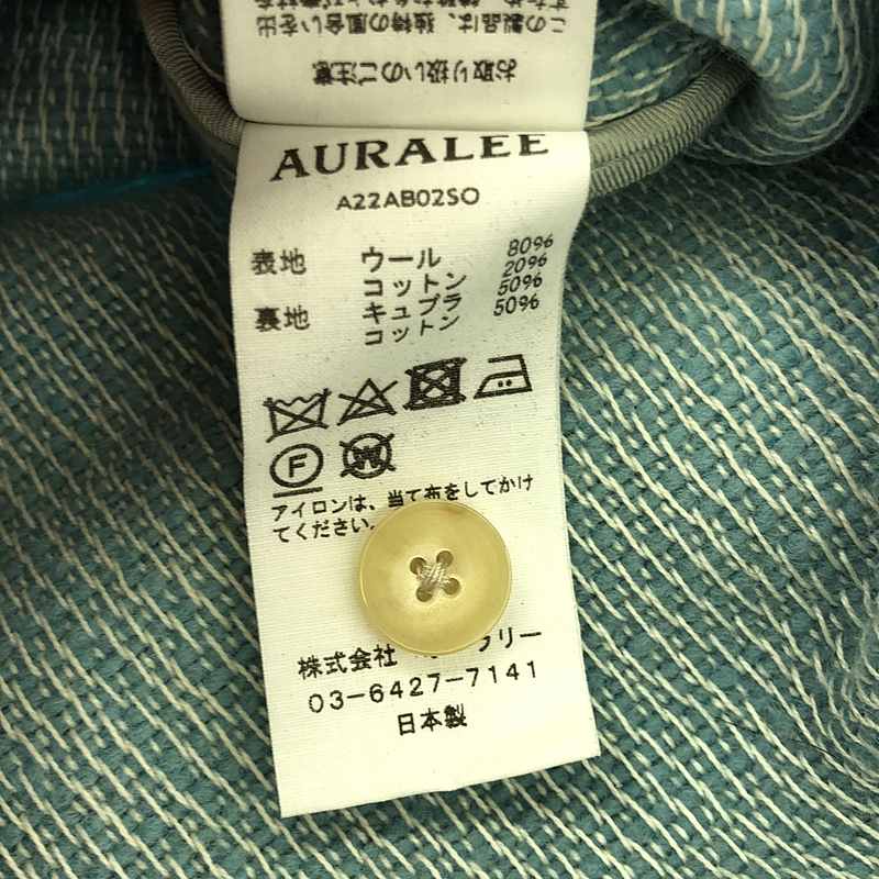 AURALEE / オーラリー SHETLAND WOOL COTTON SHIRTS BLOUSON ウール コットン混 シャツブルゾン
