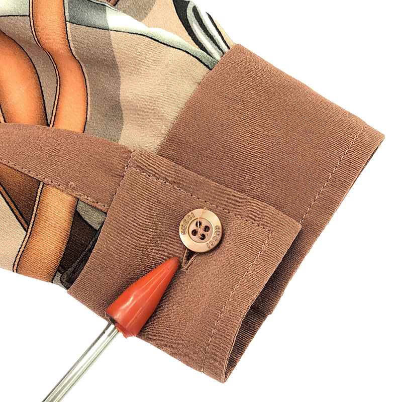 GUCCI / グッチ ベルト 総柄 プルオーバー シャツワンピース