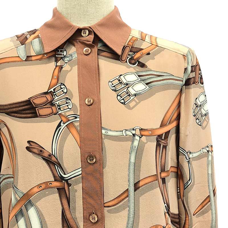 GUCCI / グッチ ベルト 総柄 プルオーバー シャツワンピース