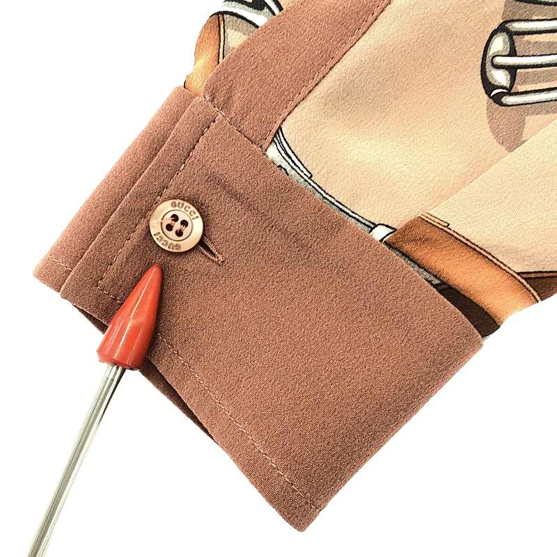 GUCCI / グッチ ベルト 総柄 プルオーバー シャツワンピース