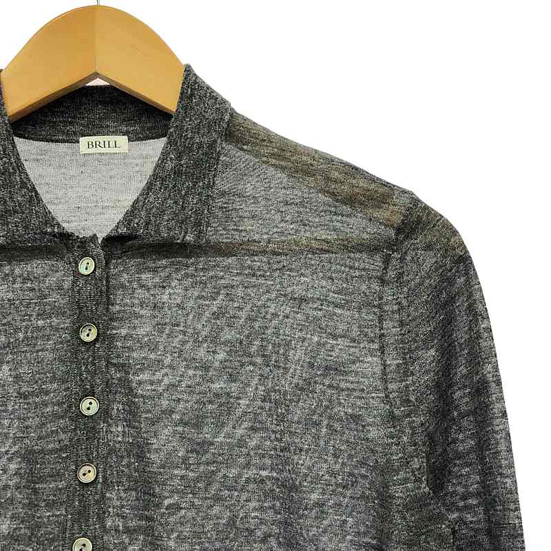 その他 シアー ポロ ロングプルオーバー ニット