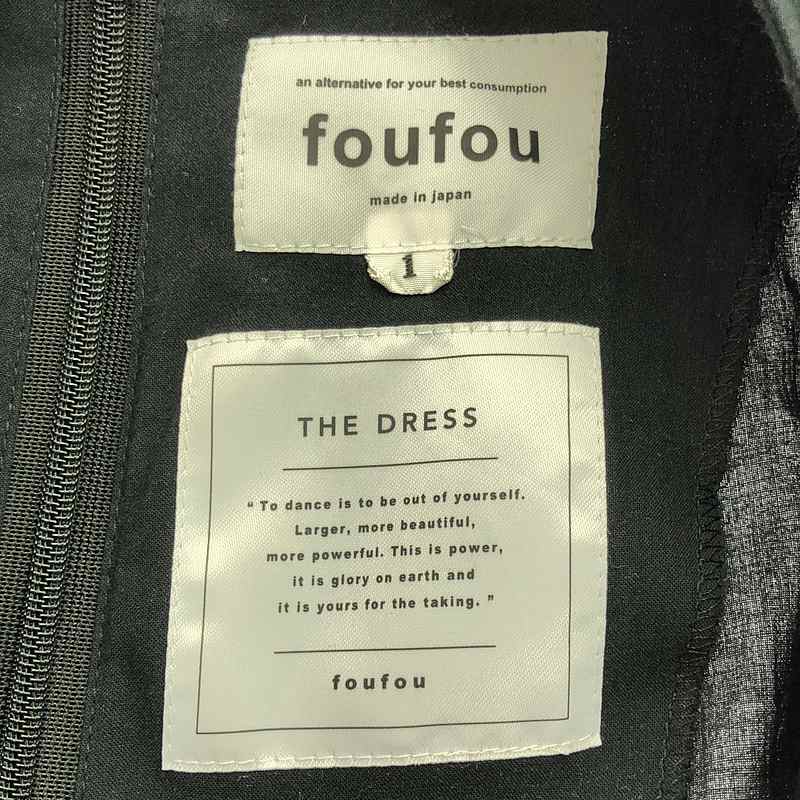 foufou / フーフー THE DRESS #29 raglan sleeves tiered dress ラグランスリーブティアードワンピース