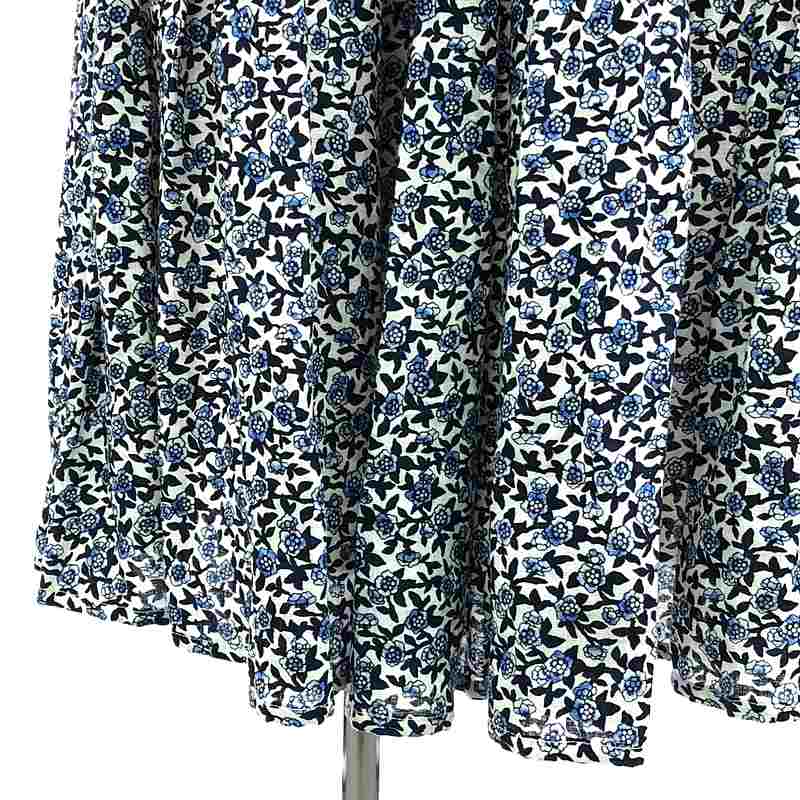 R&D.M.Co / オールドマンズテーラー ベロア切替  リネン ギャザースカート