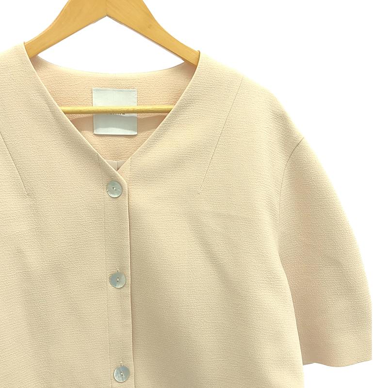 CLANE / クラネ V NECK COCOON SHORT JACKET コクーン ショート ジャケット