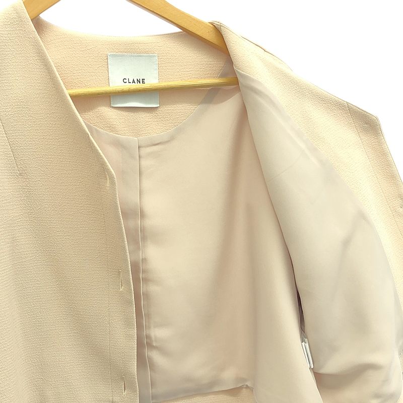 CLANE / クラネ V NECK COCOON SHORT JACKET コクーン ショート ジャケット