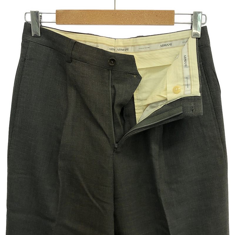 ARMANI COLLEZIONI / アルマーニコレツォーニ ウール リネン混 スラックスパンツ