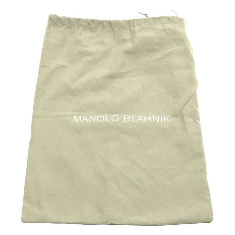 MANOLO BLAHNIK / マノロブラニク スエード アンクルストラップ フラット サンダル