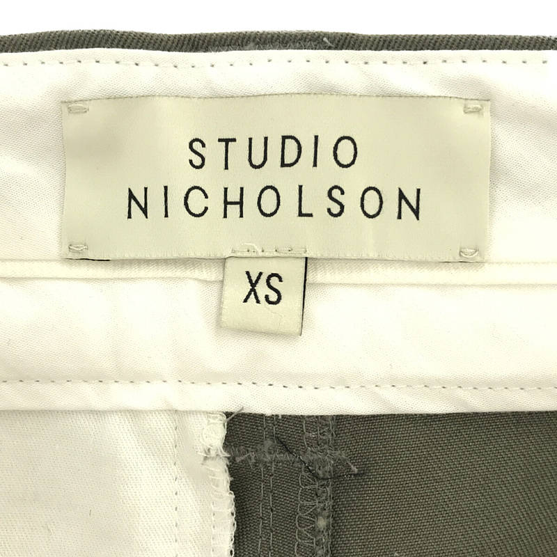 Studio Nicholson / スタジオ ニコルソン VOLUME PLEAT PANTS コットン タック入り テーパード ワイド スラックス パンツ