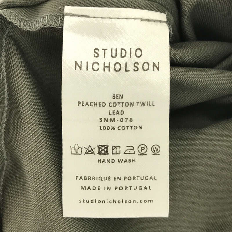 Studio Nicholson / スタジオ ニコルソン VOLUME PLEAT PANTS コットン タック入り テーパード ワイド スラックス パンツ