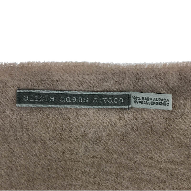 ALICIA ADAMS ALPACA / アリシアアダムスアルパカ アルパカ ウール フリンジ 大判 マフラー ストール