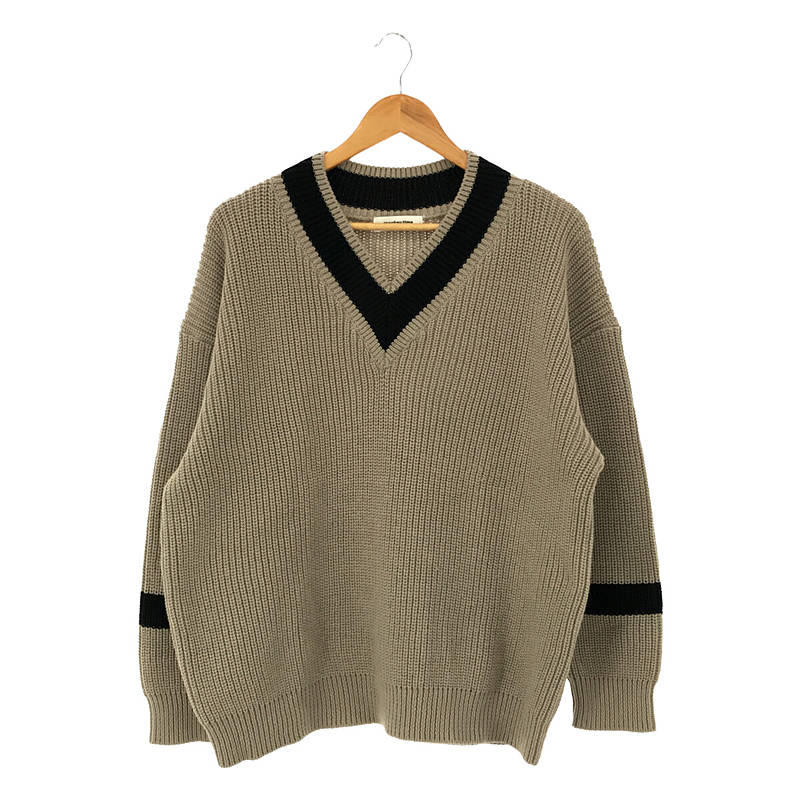 PE AZE BIG TILDEN KNIT ウール チルデン Vネック ニット プルオーバーmonkey time / モンキータイム