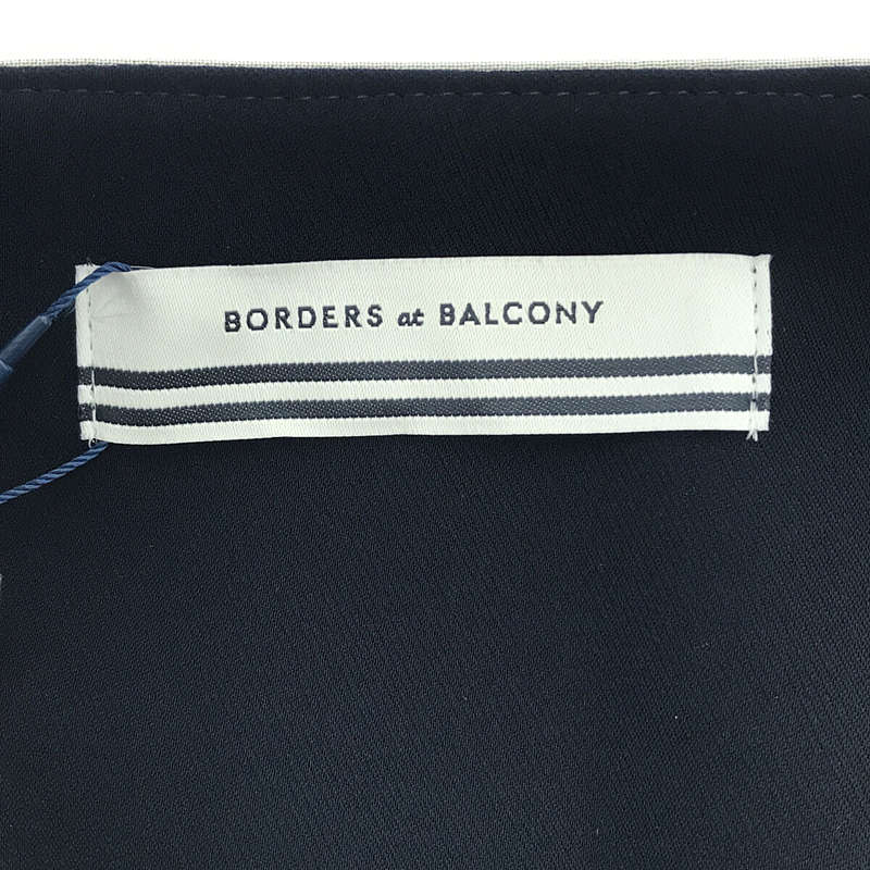 FLARE PANTS ツイル センタープレス ウエストボーダー フレア パンツBORDERS at BALCONY / ボーダーズ アット バルコニー