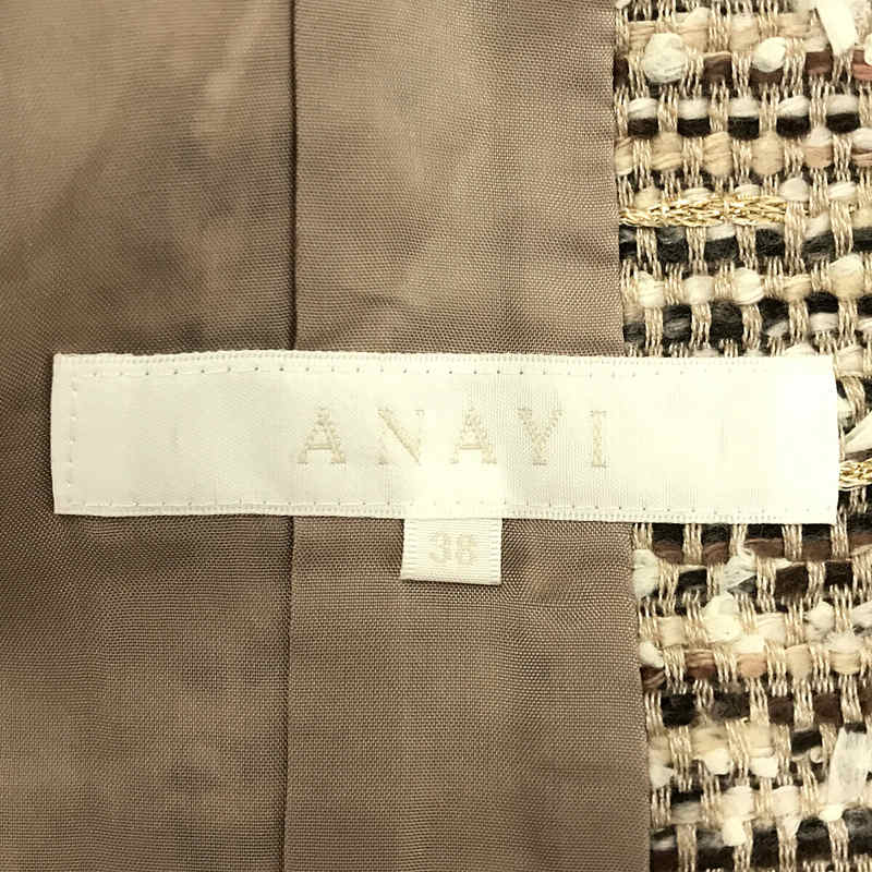 その他 ノーカラー ツイード セットアップ スーツ