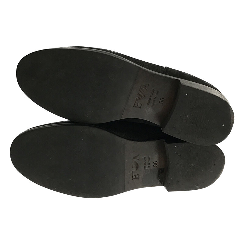 EMPORIO ARMANI / エンポリオアルマーニ ヌバックレザー バックジップ ロングブーツ