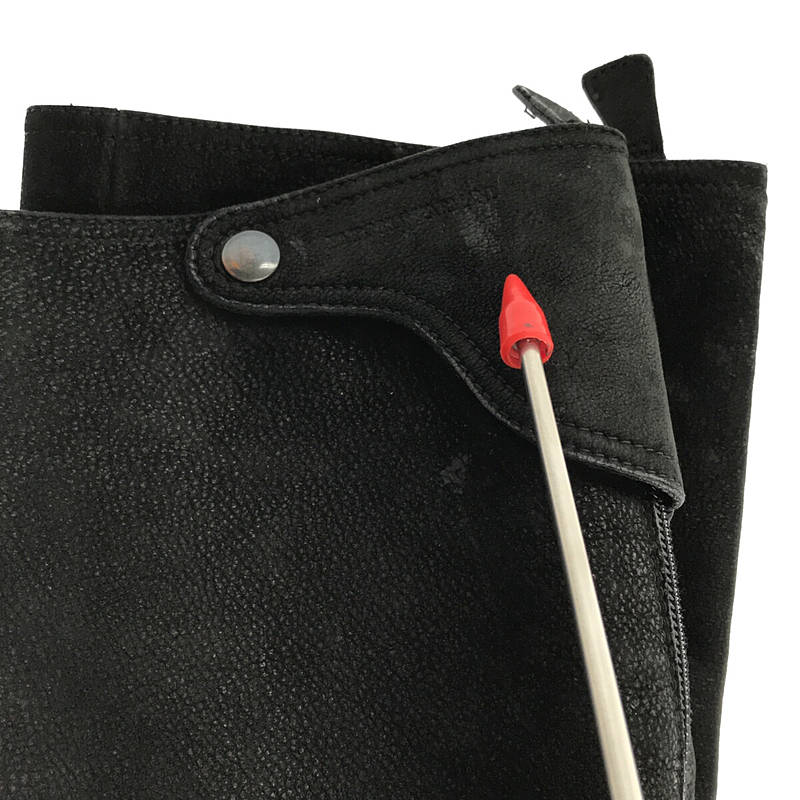 EMPORIO ARMANI / エンポリオアルマーニ ヌバックレザー バックジップ ロングブーツ