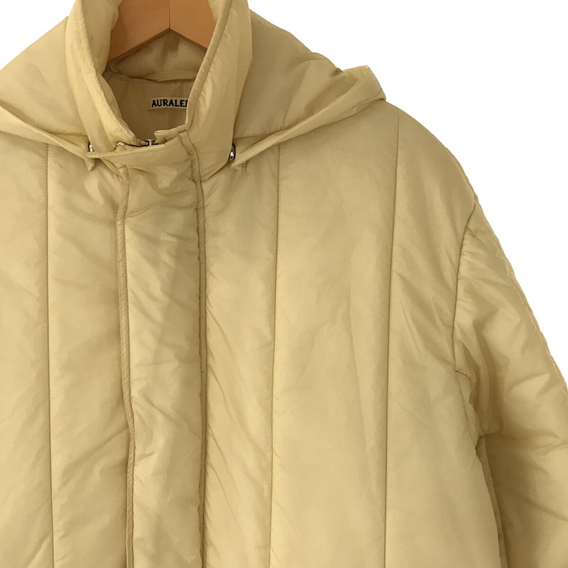 SUPER LIGHT AIRY NYLON PADDED COAT フード付き キルティング ロング