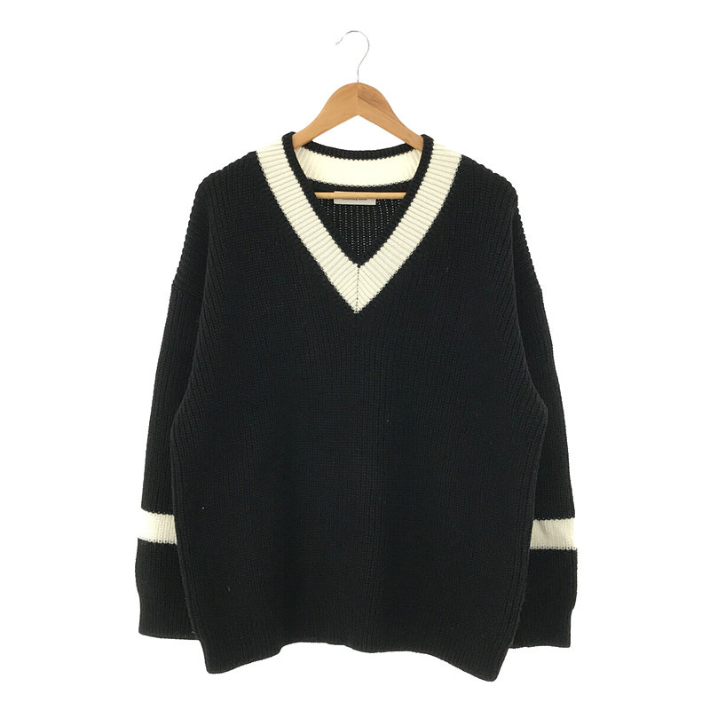 PE AZE BIG TILDEN KNIT ウール チルデン Vネック ニット プルオーバー blackmonkey time / モンキータイム