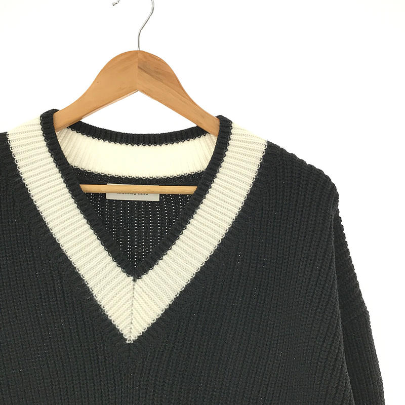 PE AZE BIG TILDEN KNIT ウール チルデン Vネック ニット プルオーバー blackmonkey time / モンキータイム