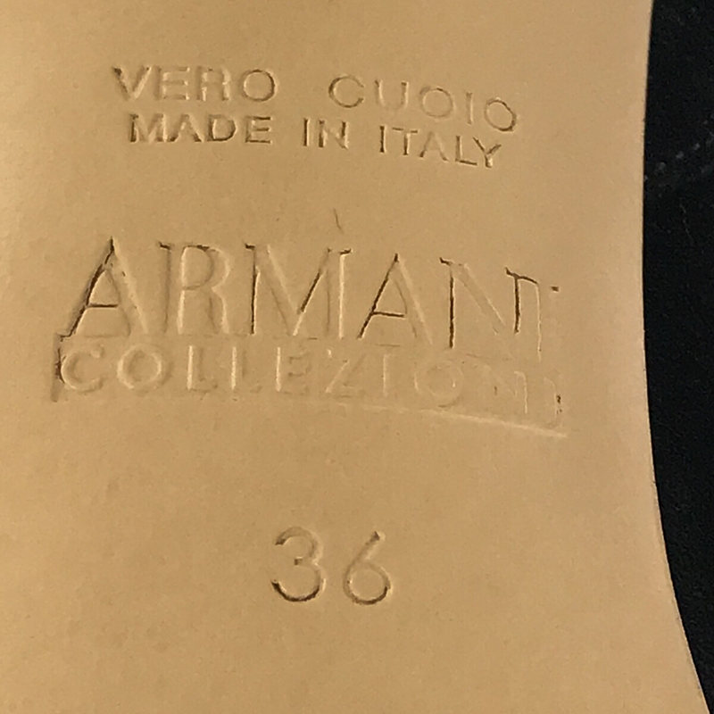 ARMANI COLLEZIONI / アルマーニ コレツォーニ 異素材 切替 スエード レザー ポインテッドトゥ パンプス