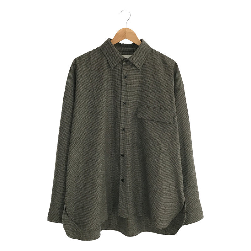 OVERSIZED DOWN PAT SHIRT / Gun club check ウール ビックシルエット シャツ