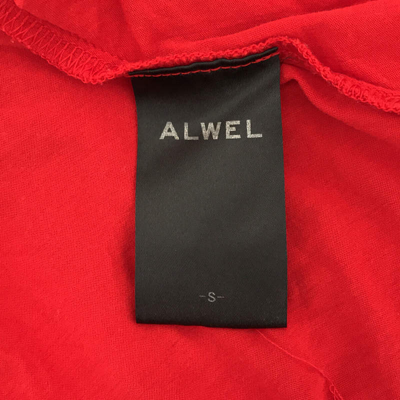 ALWEL / オルウェル コットン  クルーネック ロング  Tシャツドレス ワンピース