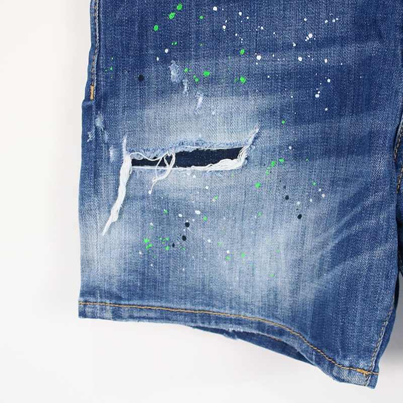 DSQUARED2 / ディースクエアード Squared Crotch Short ペイントデニムショートパンツ