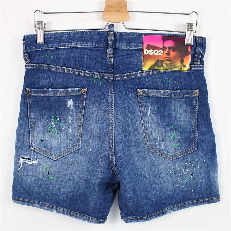 DSQUARED2 / ディースクエアード Squared Crotch Short ペイントデニムショートパンツ