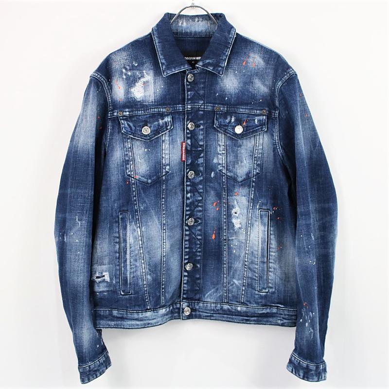 DAN JEAN JACKET ダメージ加工ペイントデニムジャケット