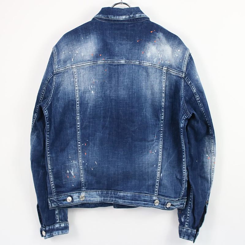 DAN JEAN JACKET ダメージ加工ペイントデニムジャケット | ブランド 