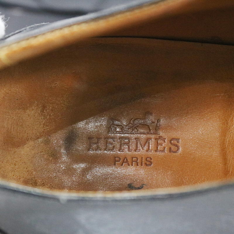 HERMES / エルメス 外羽根 Vチップ レザーシューズ