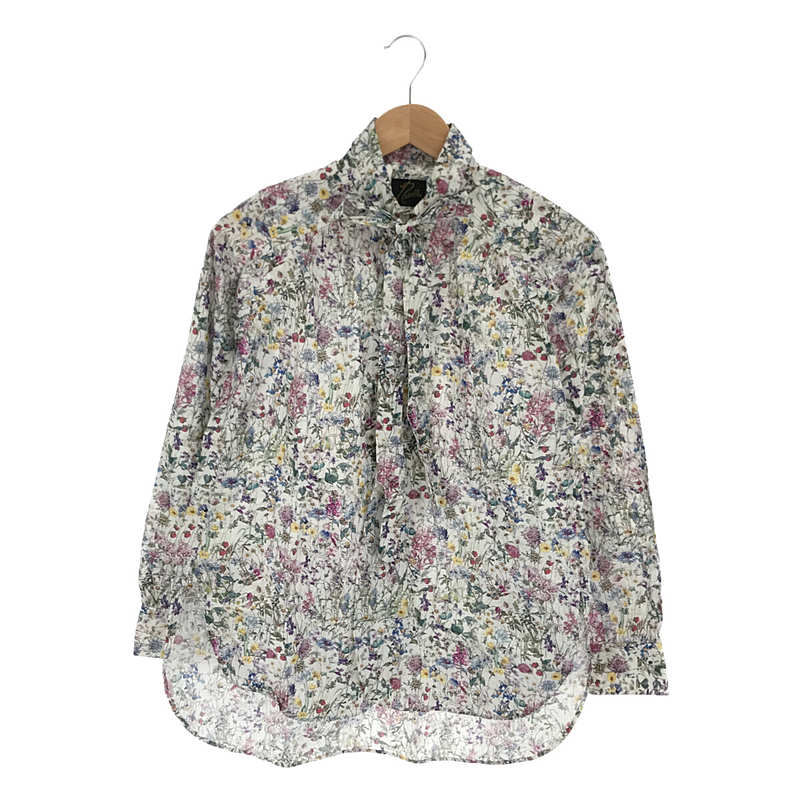 Ascot Collar Edw Gather Shirt - Liberty Print リバティプリント ボウタイシャツ